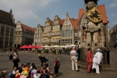 Bremen: Bremer Roland mit Marktplatz